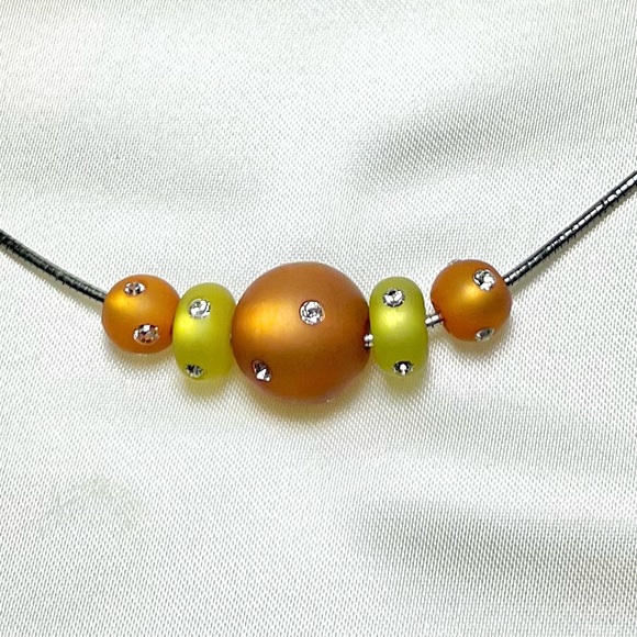 Swarovski 925 IOB Estate Beads Crystals Sterling Necklace Vintage - Picture 1 of 10